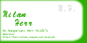 milan herr business card